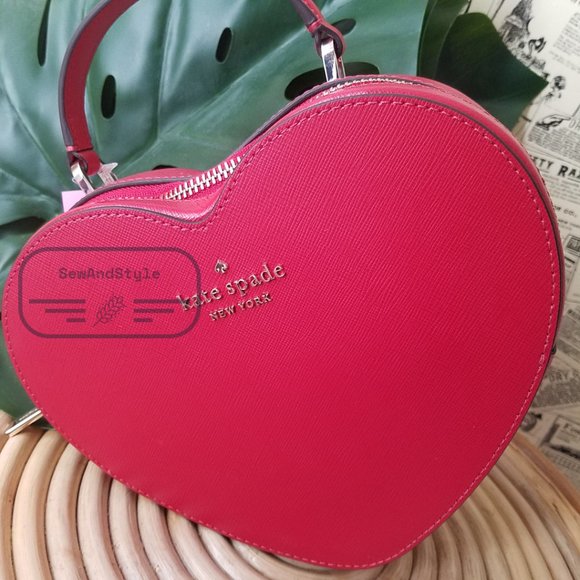 ♥️ Kate Spade NWT New York Crossbody Red Love Shack Heart Purse Valentine - Picture 4 of 16